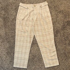 Sundance Women’s Tan Plaid Chinos